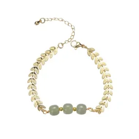 Jade Wheat Ear Bracelet with Sterling Silver - Fortunate Find