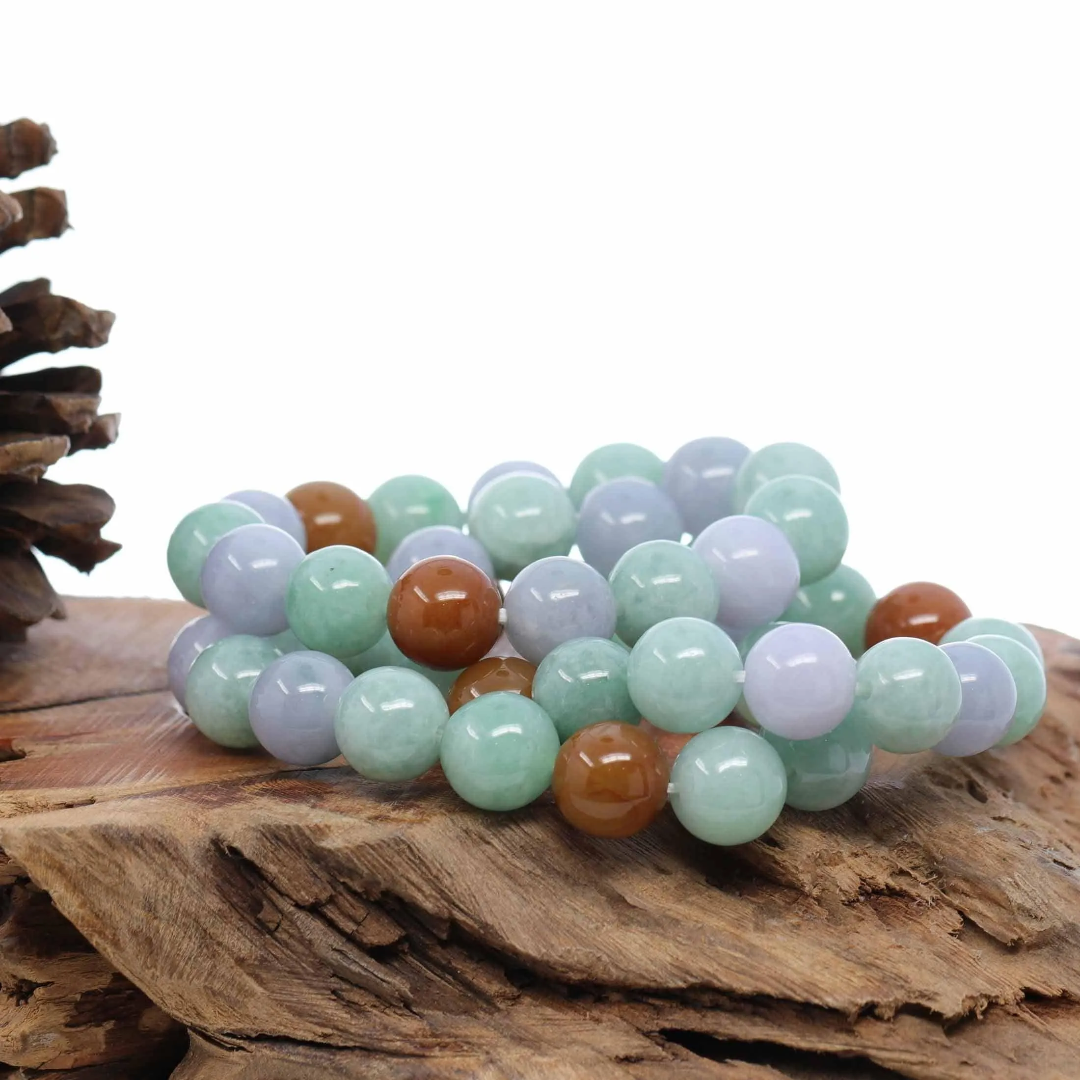 Jadeite Jade 13mm Round Beads Bracelet ( 13 mm ) For Men