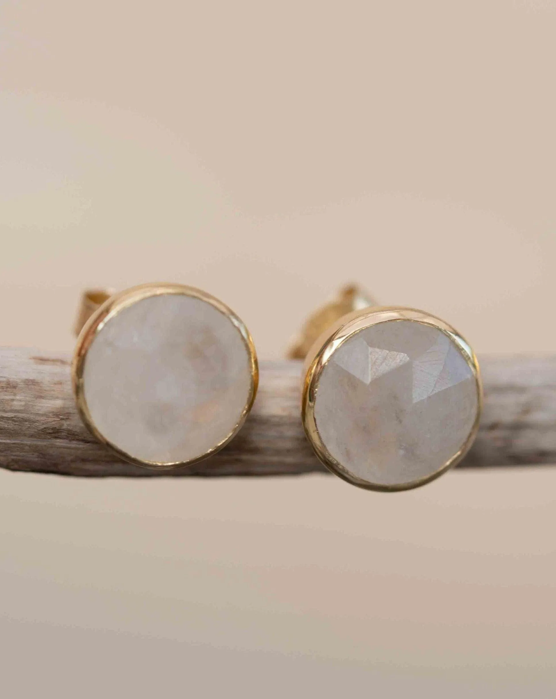 Jamy Earrings ~ Moonstone ~ 18k Gold Plated ~ ME176