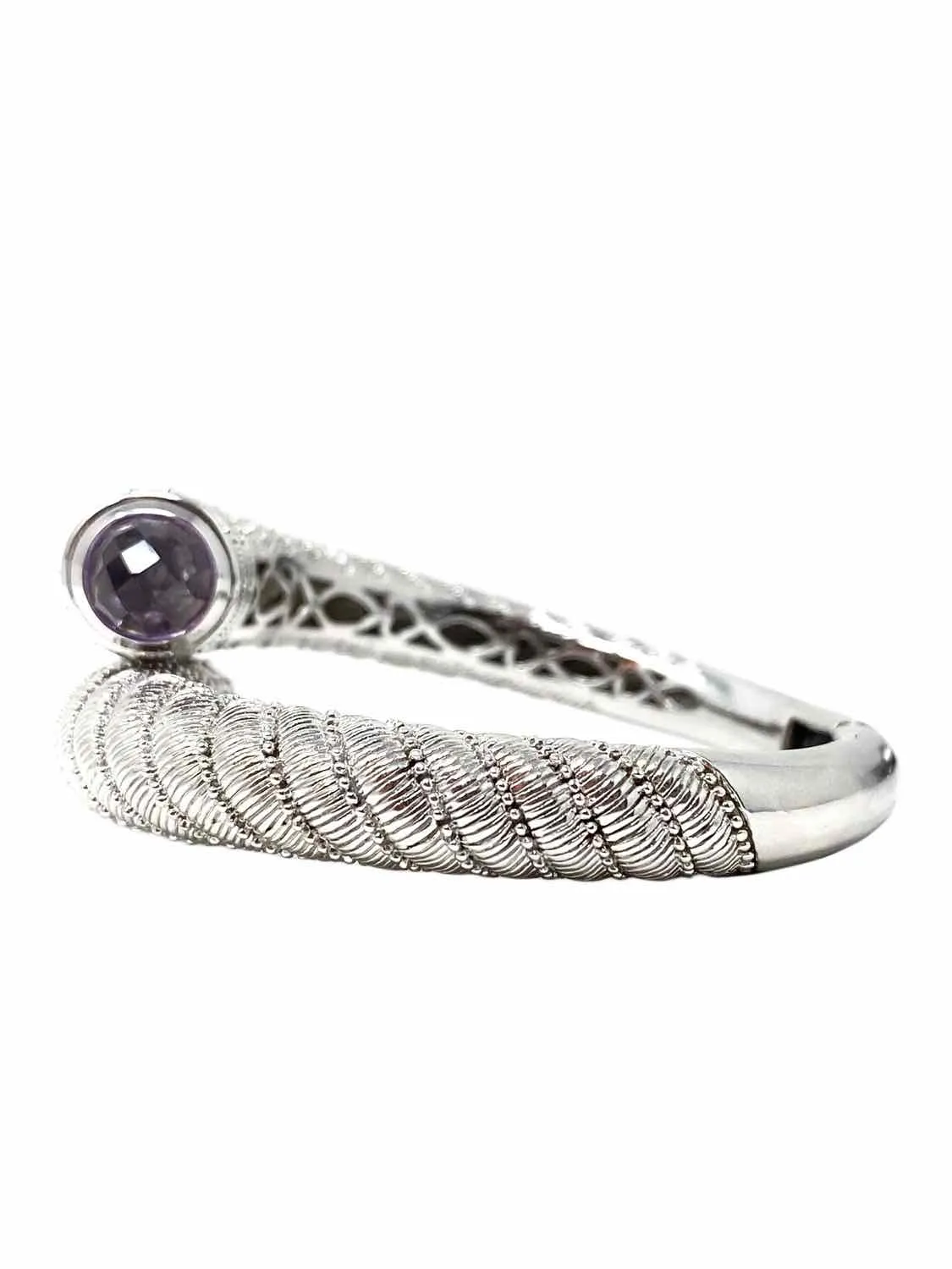 Judith Ripka .925 Purple Twisted Cubic Zirconia Bracelet