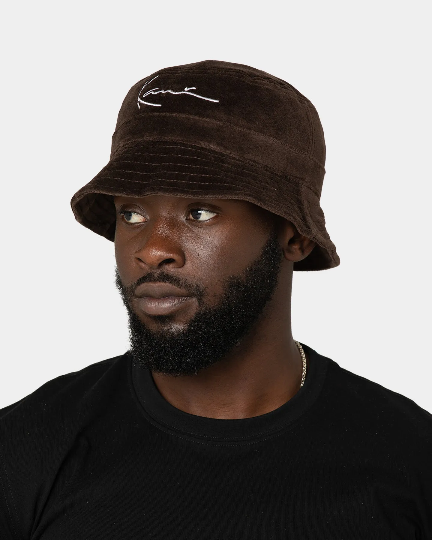 Karl Kani Signature Bucket Hat Dark Brown