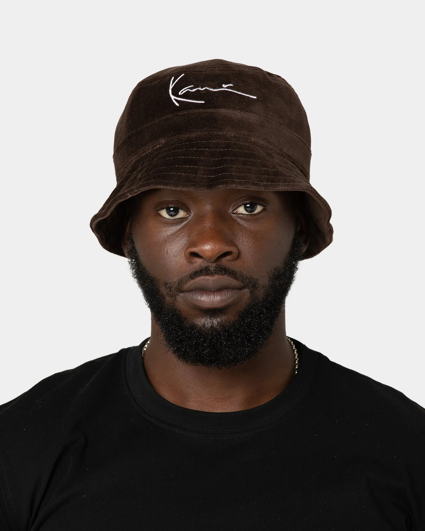 Karl Kani Signature Bucket Hat Dark Brown