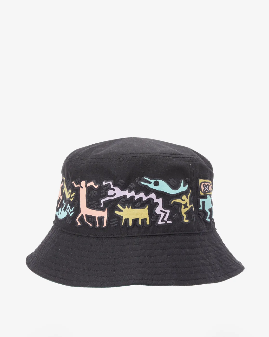 Keith Haring Jam Reversible Bucket Hat - Military Black