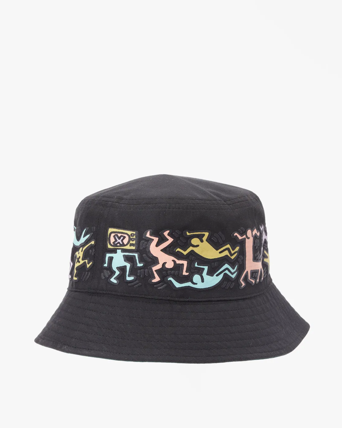 Keith Haring Jam Reversible Bucket Hat - Military Black