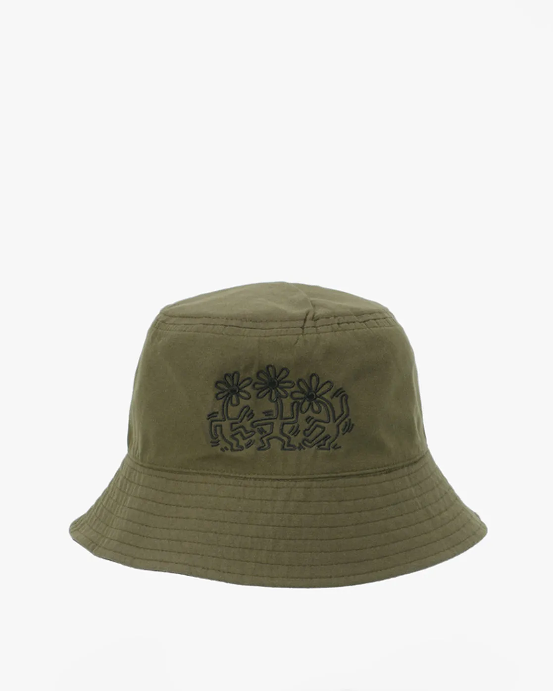 Keith Haring Jam Reversible Bucket Hat - Military Black