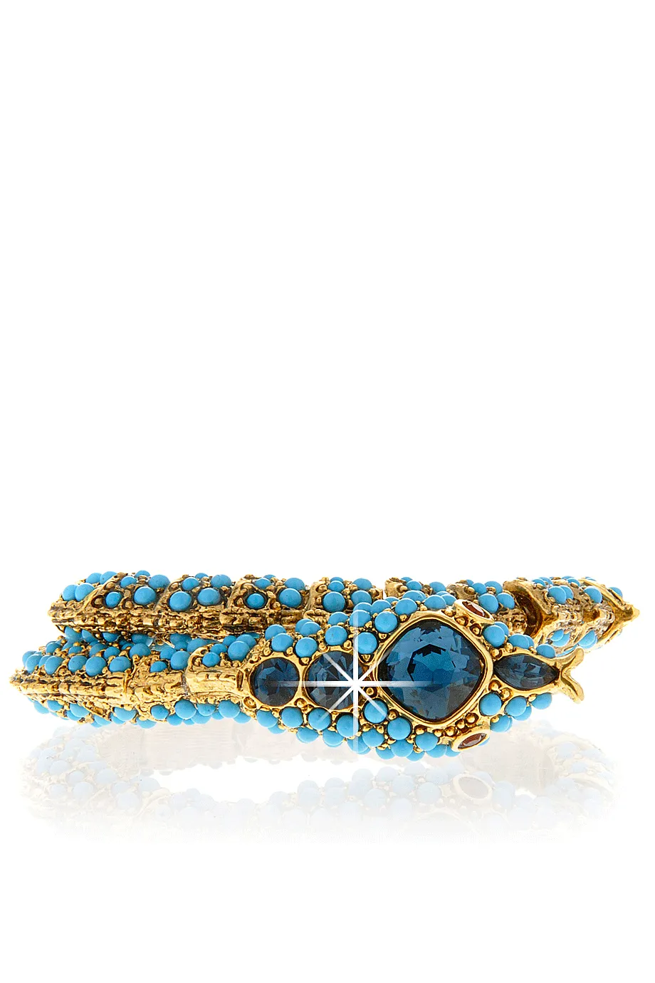 KENNETH JAY LANE SERPENT Turquoise Crystal Bracelet