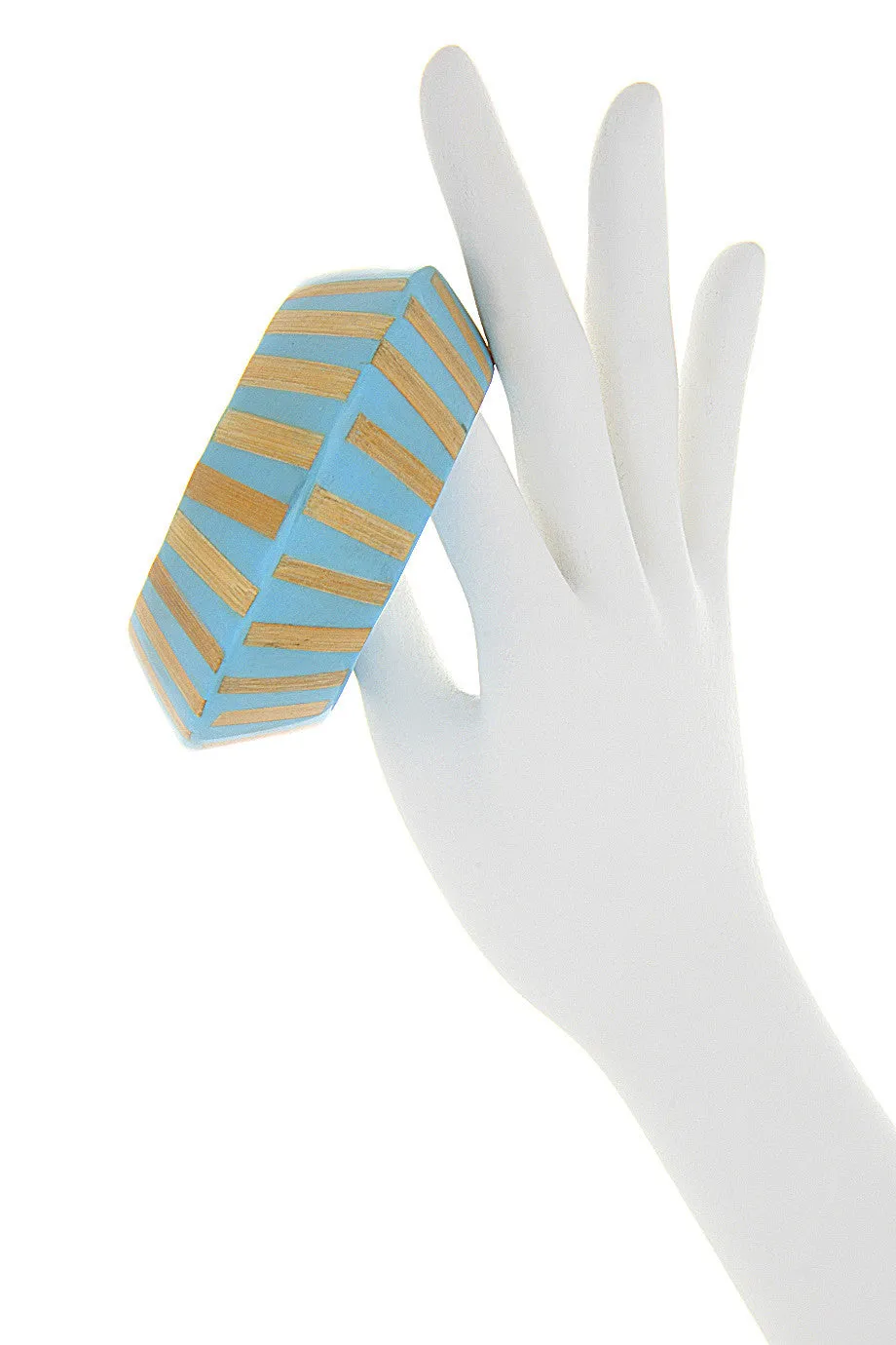 KENNETH JAY LANE Turquoise Wooden Zebra Bracelet