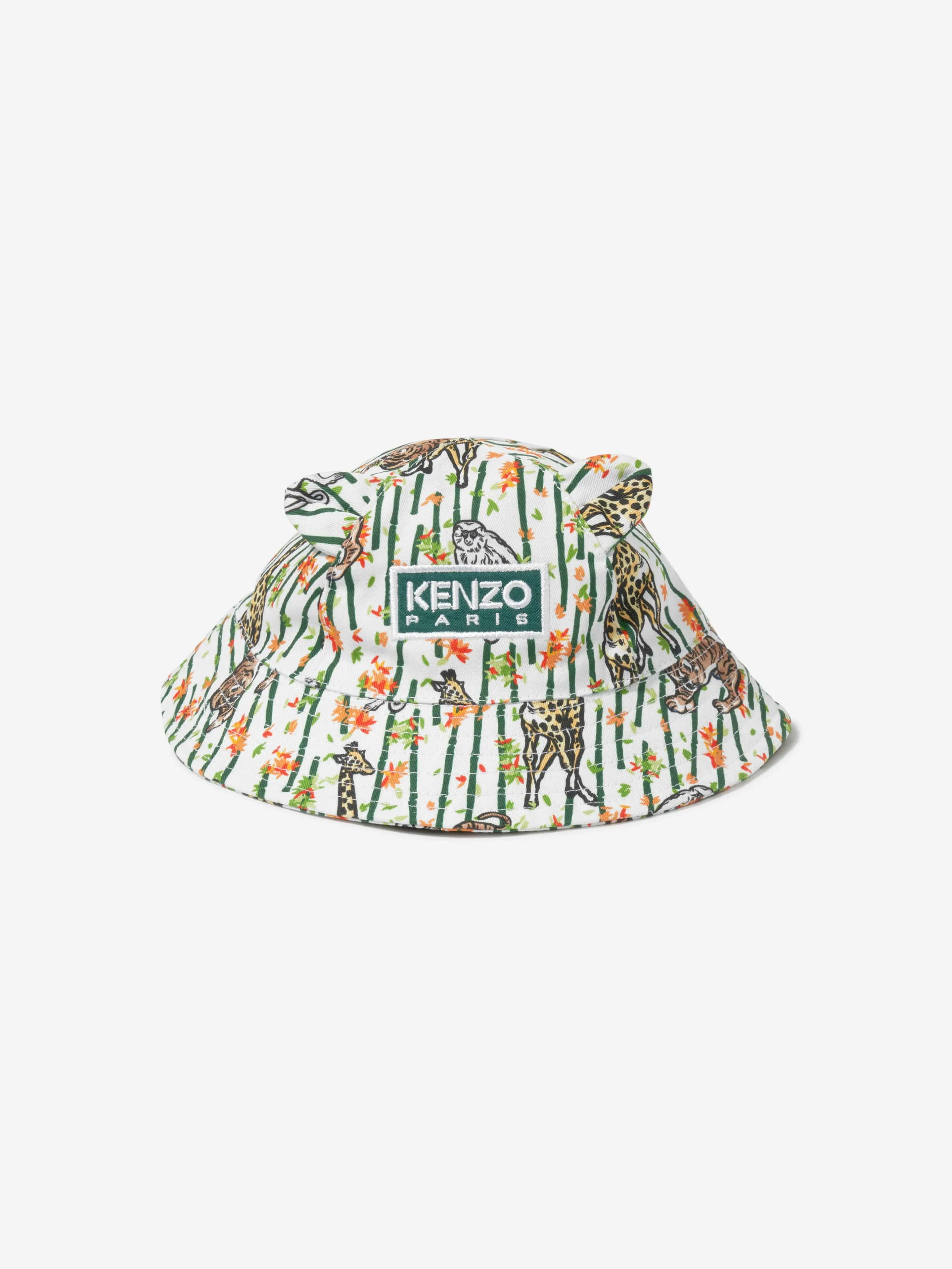 KENZO Baby Boys Bamboo Bucket Hat in White