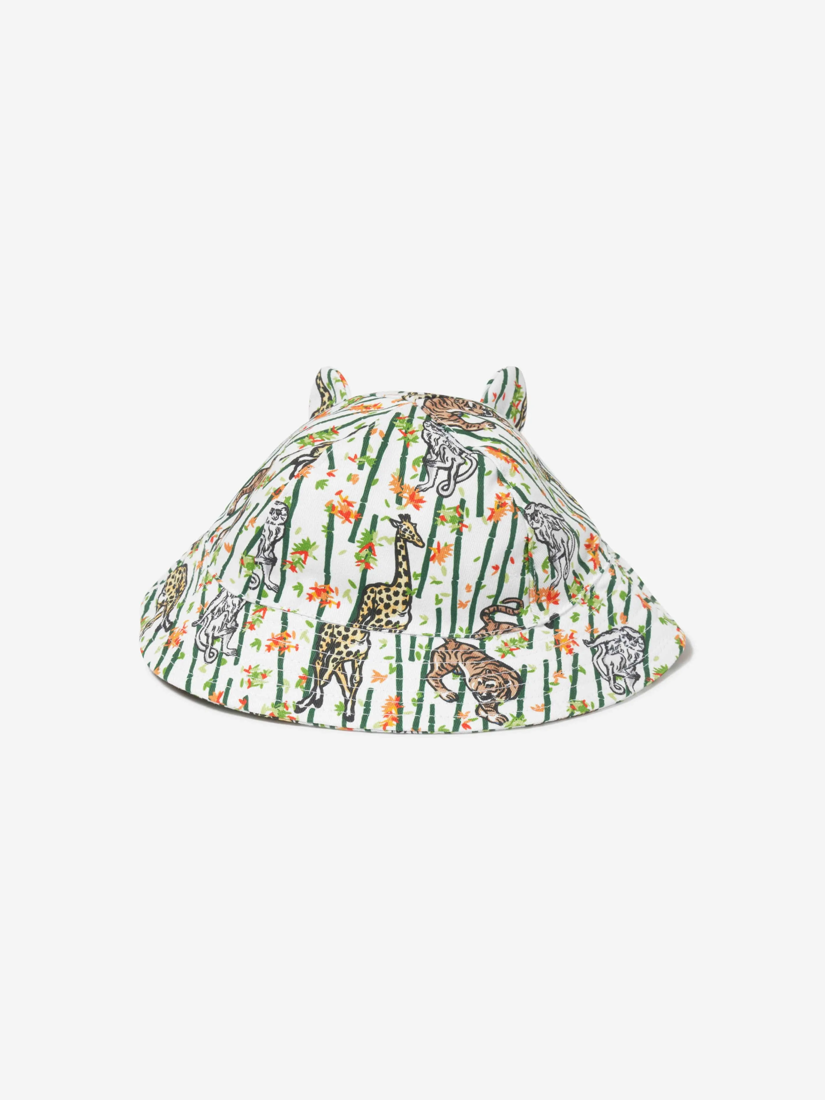 KENZO Baby Boys Bamboo Bucket Hat in White