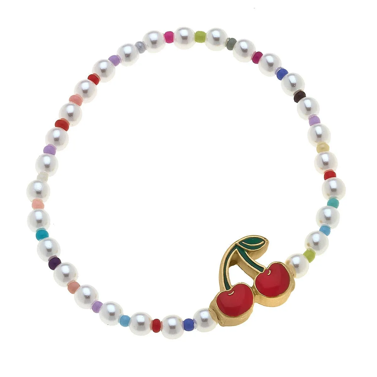 Kids Samantha Pearl Beaded Children's Bracelet with Cute Charm | Kids Fashion Beads Jewelry