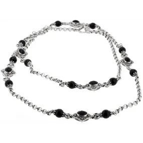 Konstantino Nykta Silver Black Onyx Necklace