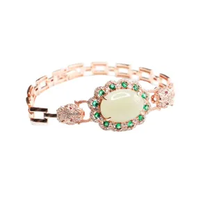 Leopard Head Jade Bracelet from Planderful Collection