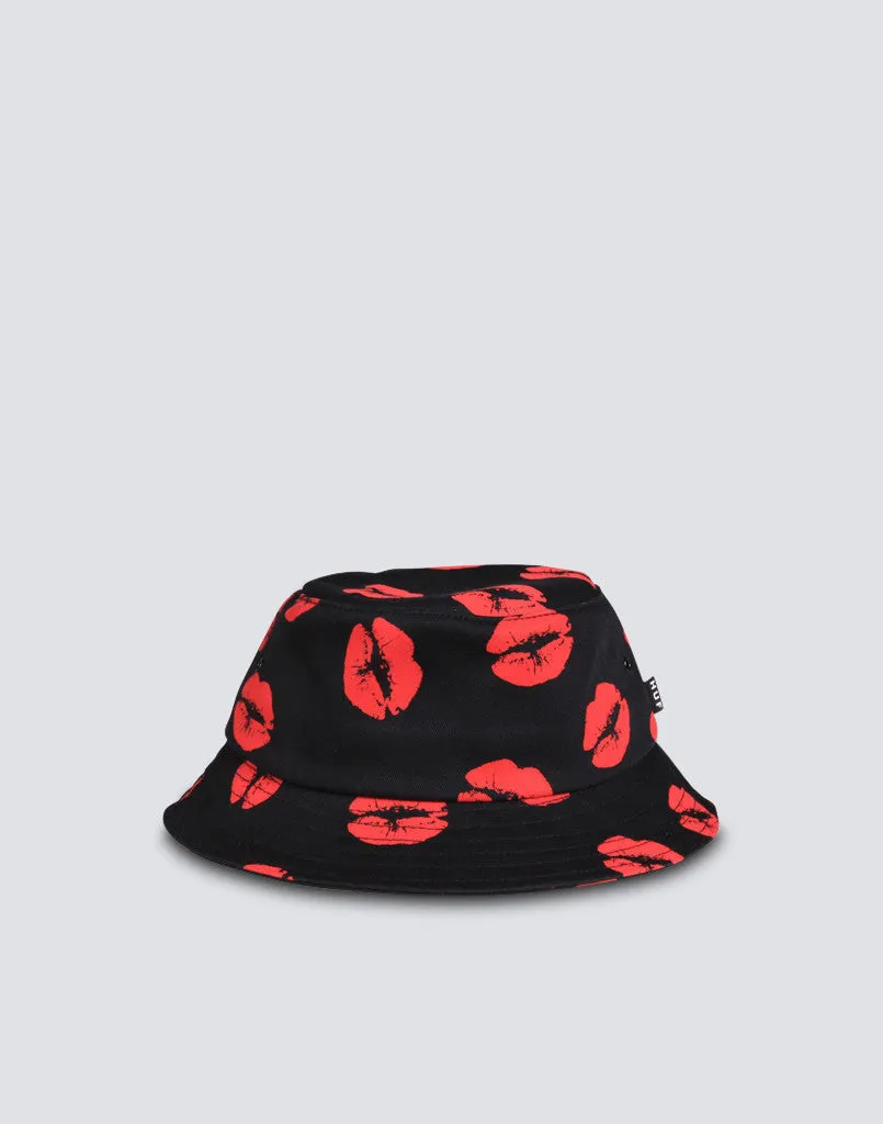 Lips Bucket Hat - Black