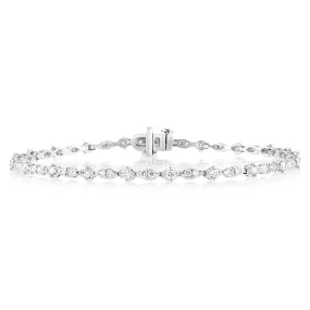 Luminesce Lab Grown 1.5 Carat Diamond Fancy Bracelet in 9ct White Gold