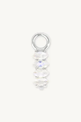 Lynx Moonstone Marquise Silver Charm