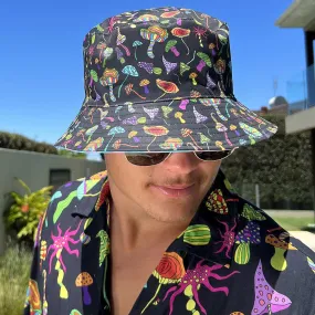 Magic Mushrooms - Bucket Hat Reversible Print