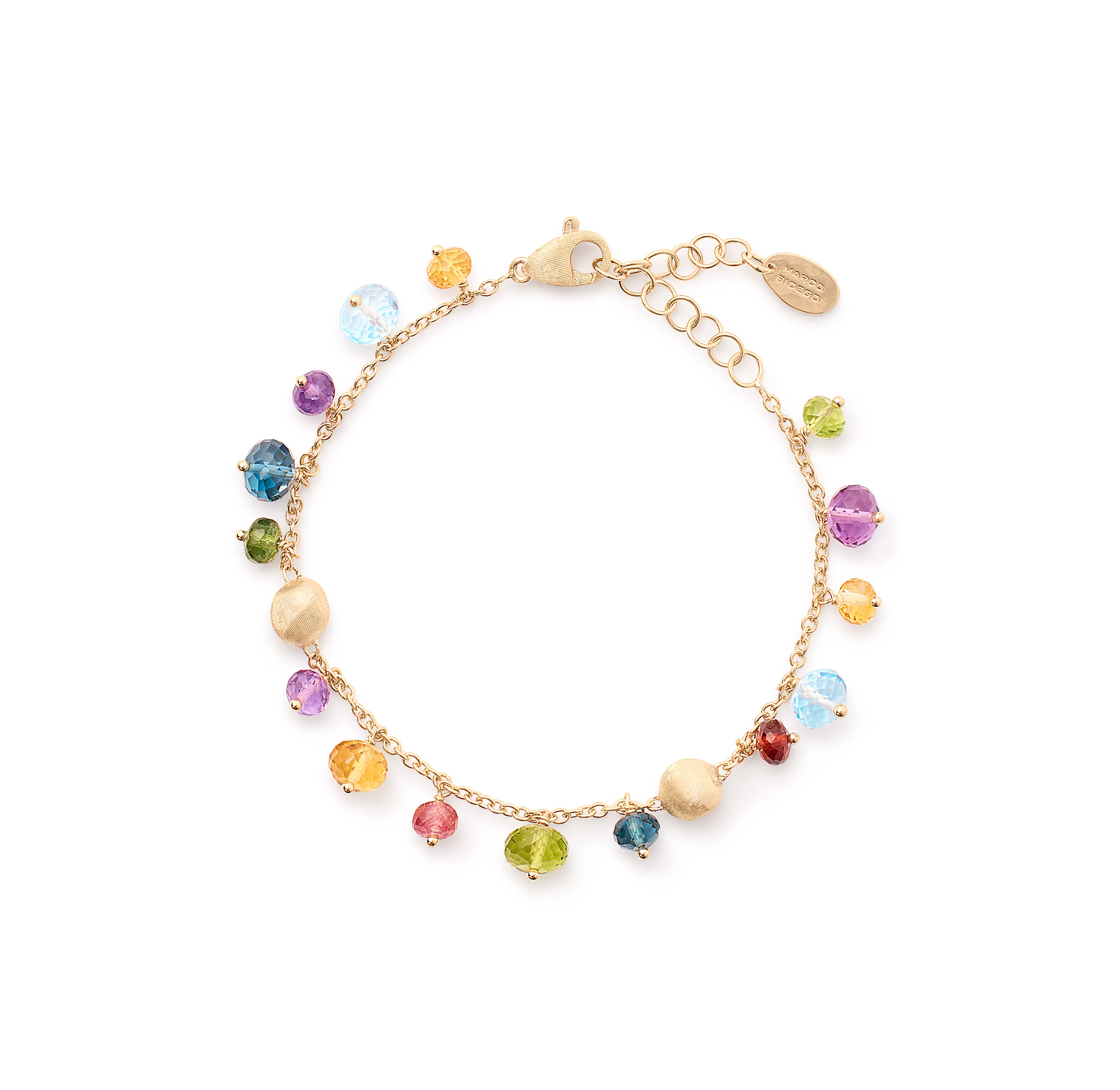 Marco Bicego Africa Yellow Gold Roundel and Mixed Gemstone Bracelet