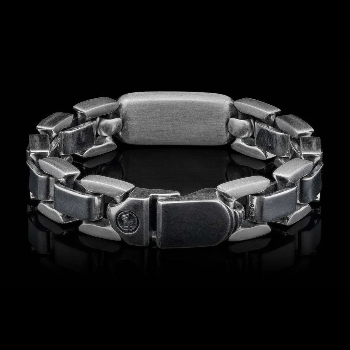 Men's Black Jade Identity Bracelet - BR24 BLK J