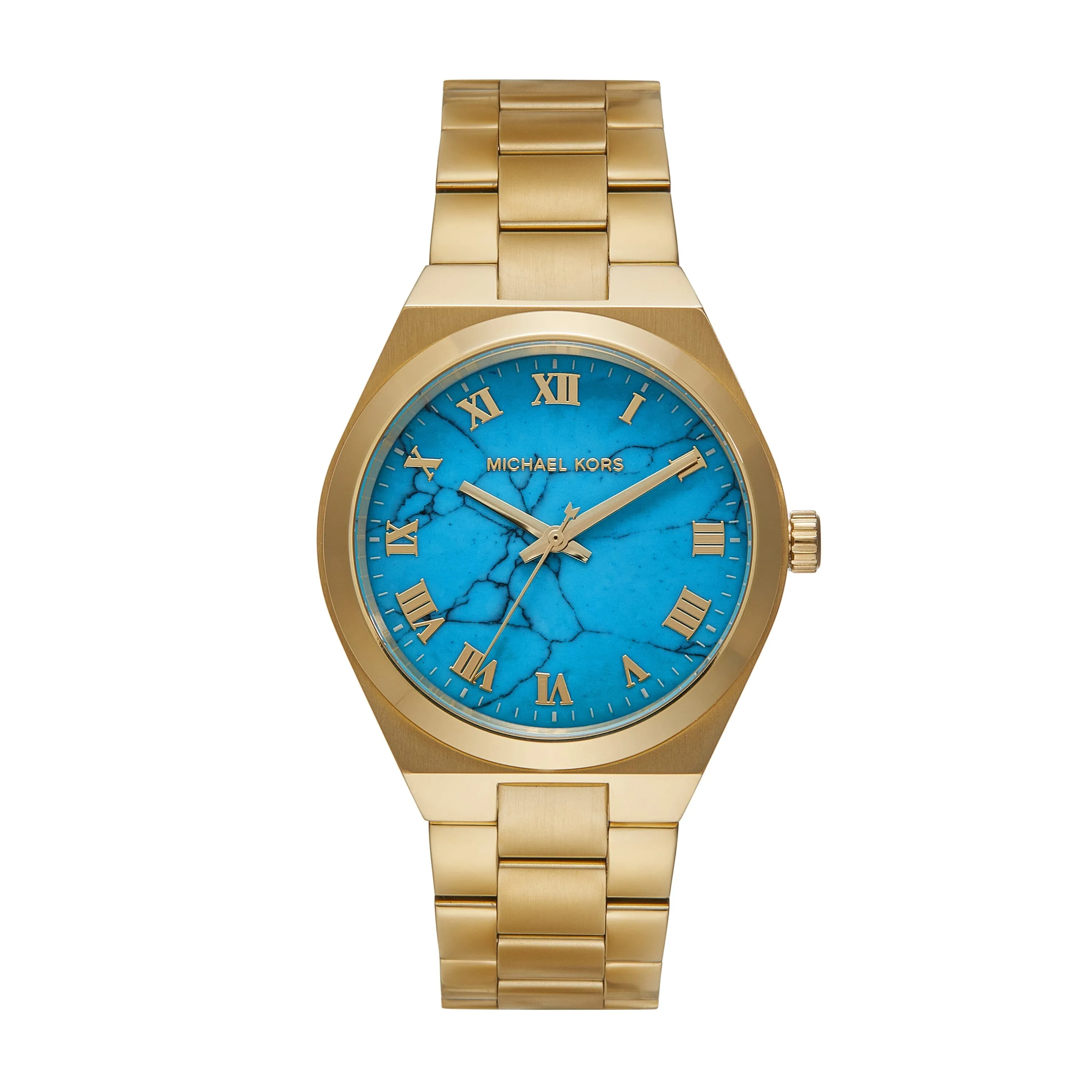 Michael Kors Lennox Three-Hand Gold-Tone Stainless Steel Watch MK7460