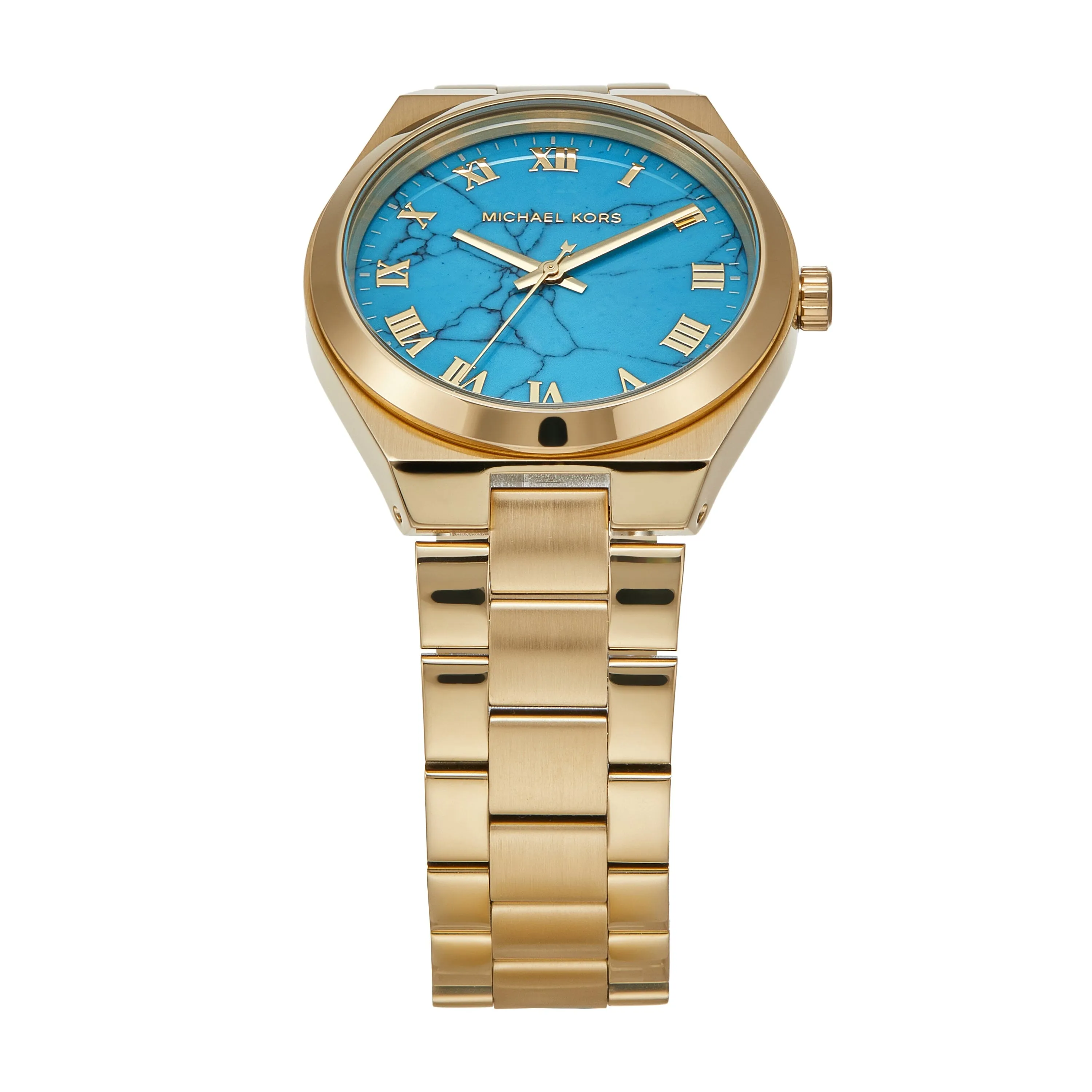 Michael Kors Lennox Three-Hand Gold-Tone Stainless Steel Watch MK7460