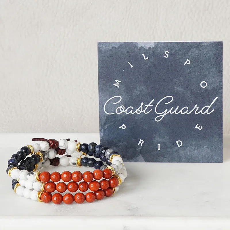 Milspo Pride Mini Bracelet - Coast Guard | Military Spouse Bracelet