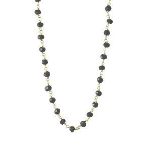 Mini Black Onyx Station Necklace