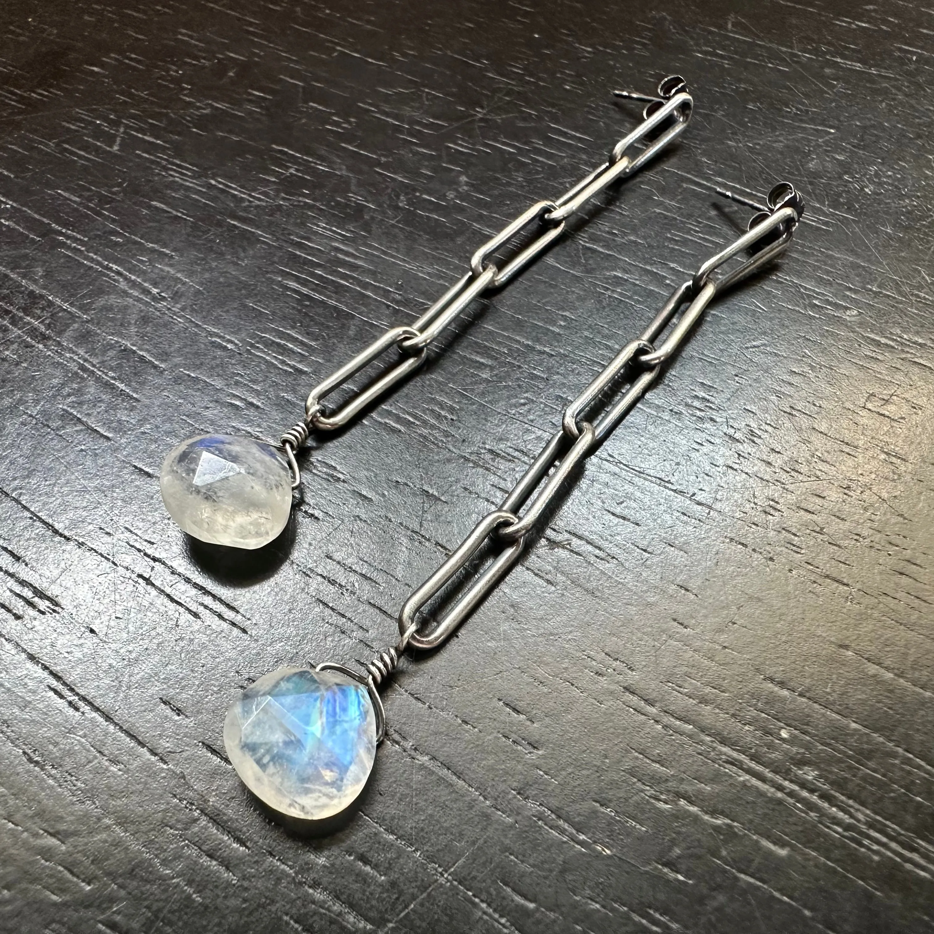 Moonstone Comet Earrings