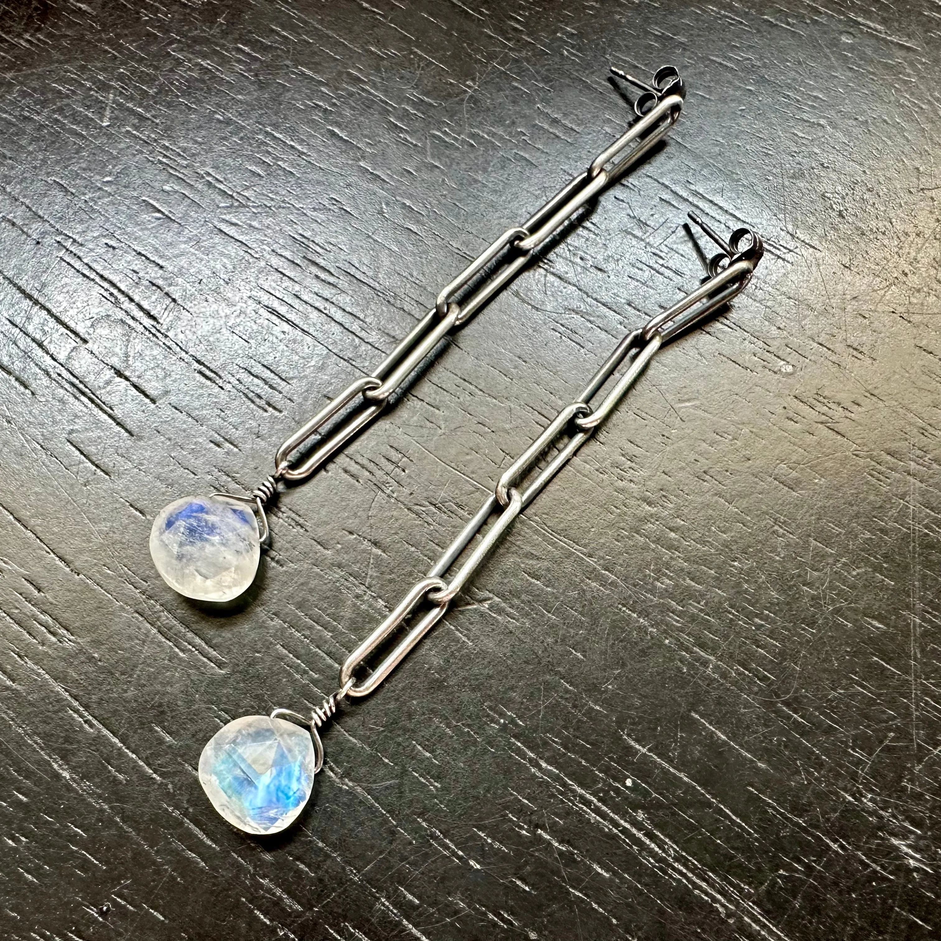 Moonstone Comet Earrings