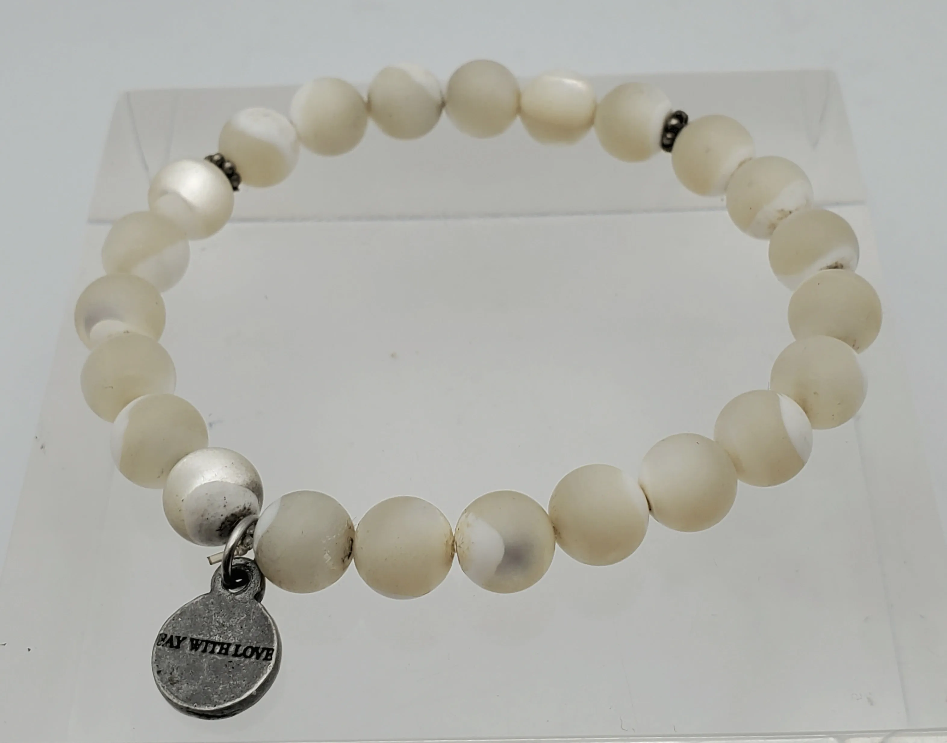 Mother of Pearl Shell Beaded Stretch Bracelet