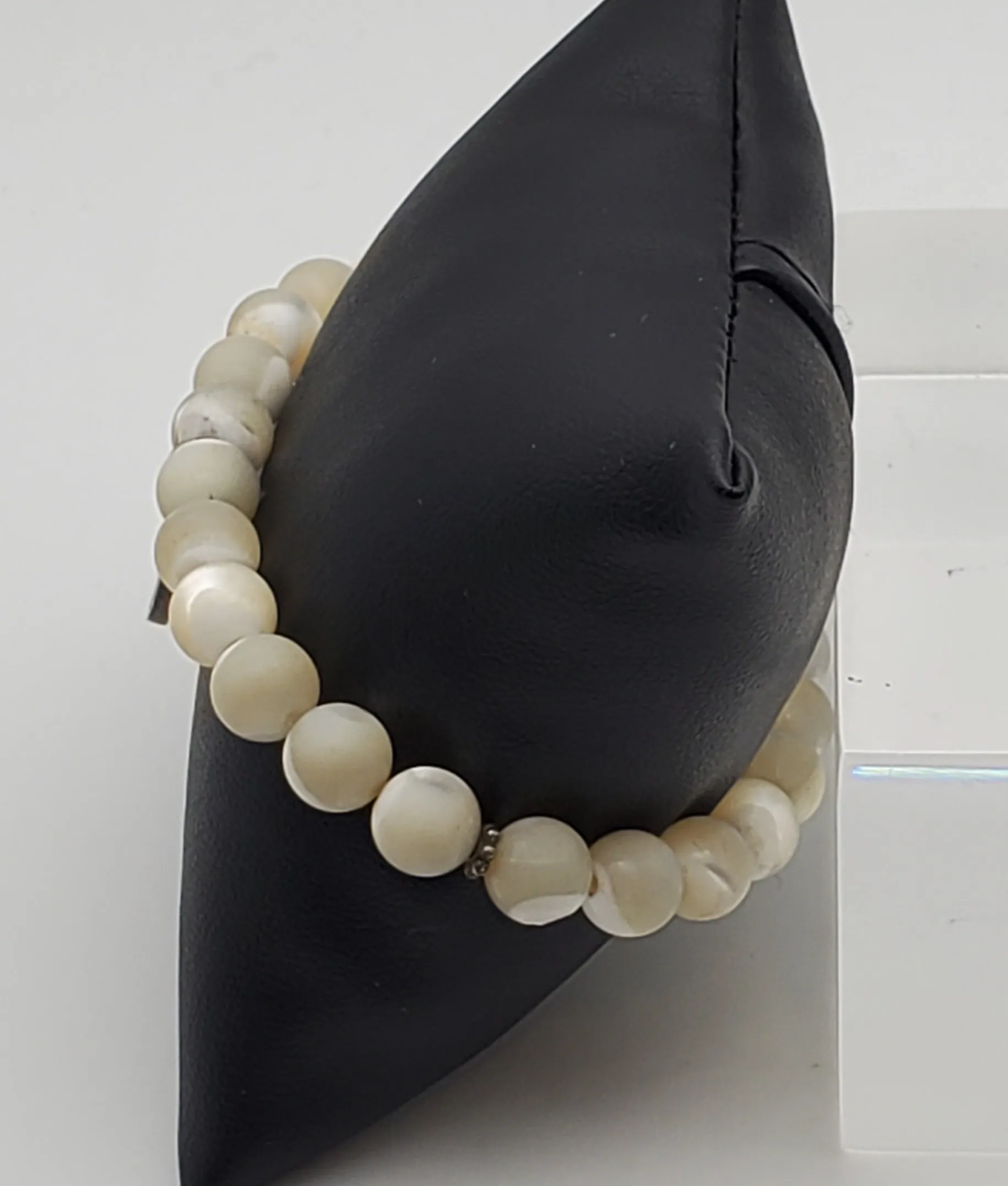 Mother of Pearl Shell Beaded Stretch Bracelet