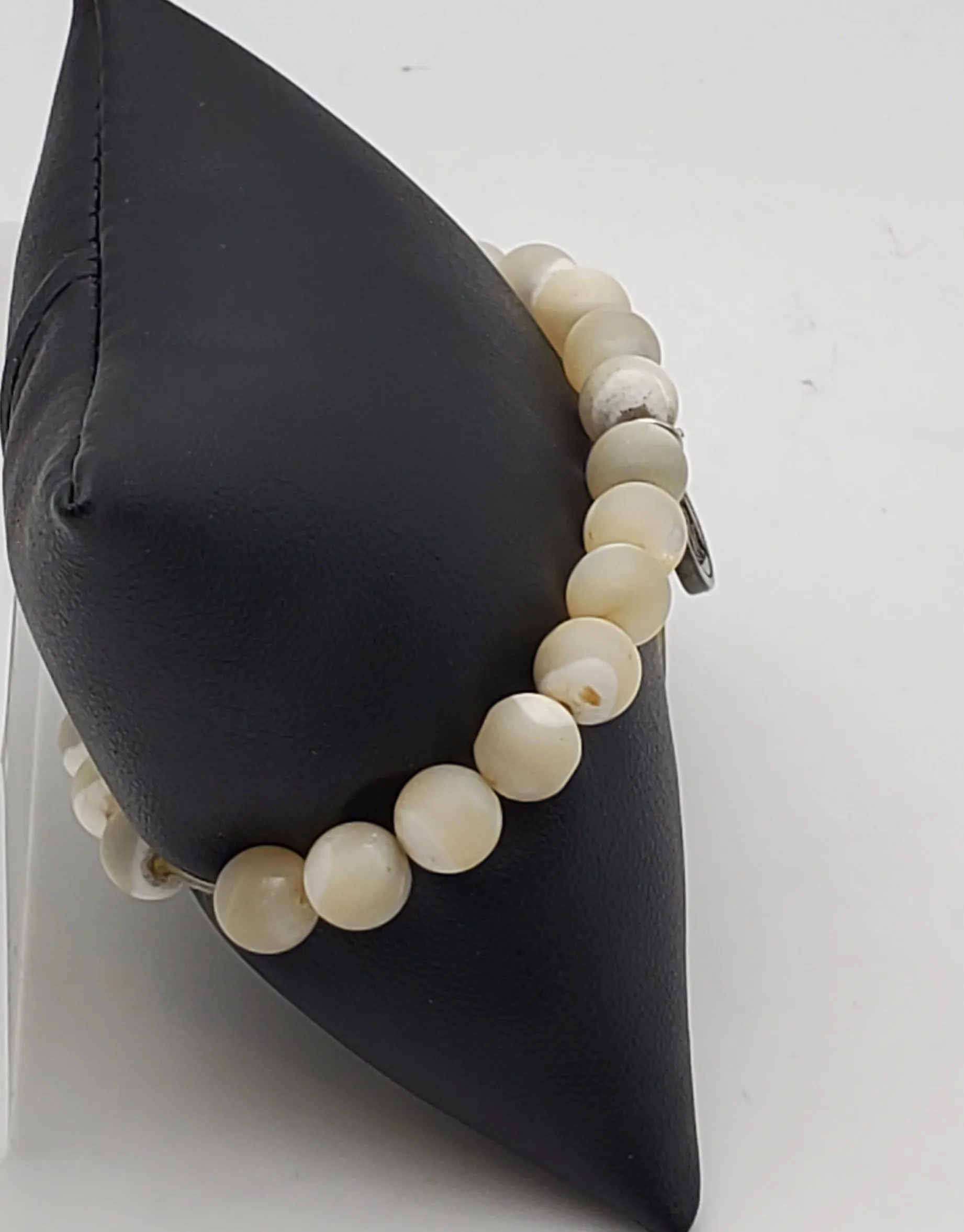 Mother of Pearl Shell Beaded Stretch Bracelet