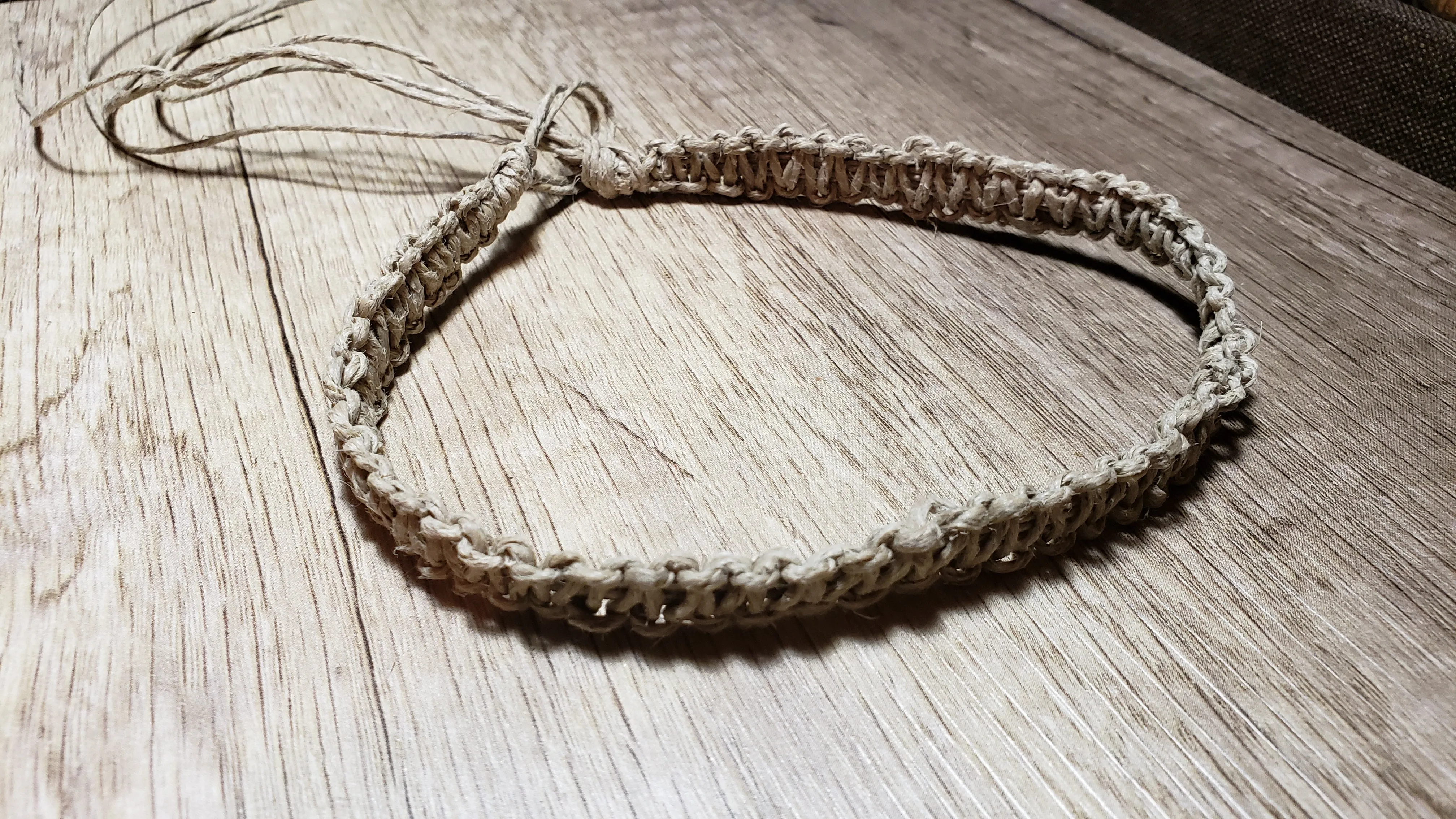 Natural Hemp 13" Choker Necklace