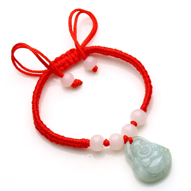 Natural Jade Bracelet Jadeite Buddha Bracelet WB20