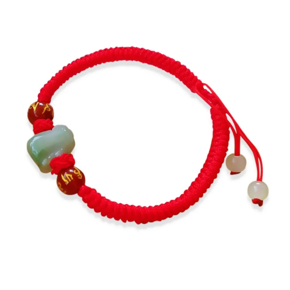 Natural Jade Lucky Pig Fortune Bracelet