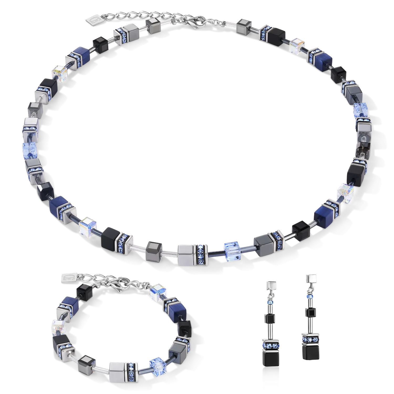 Necklace GeoCUBE® medium blue