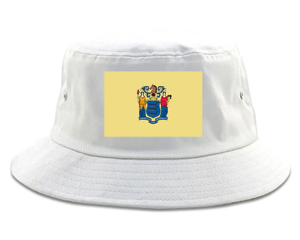 New Jersey State Flag NJ Chest Mens Bucket Hat