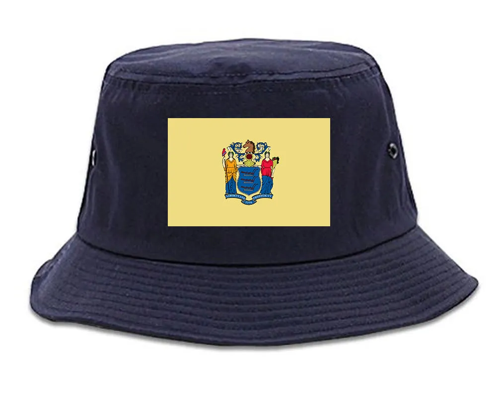 New Jersey State Flag NJ Chest Mens Bucket Hat