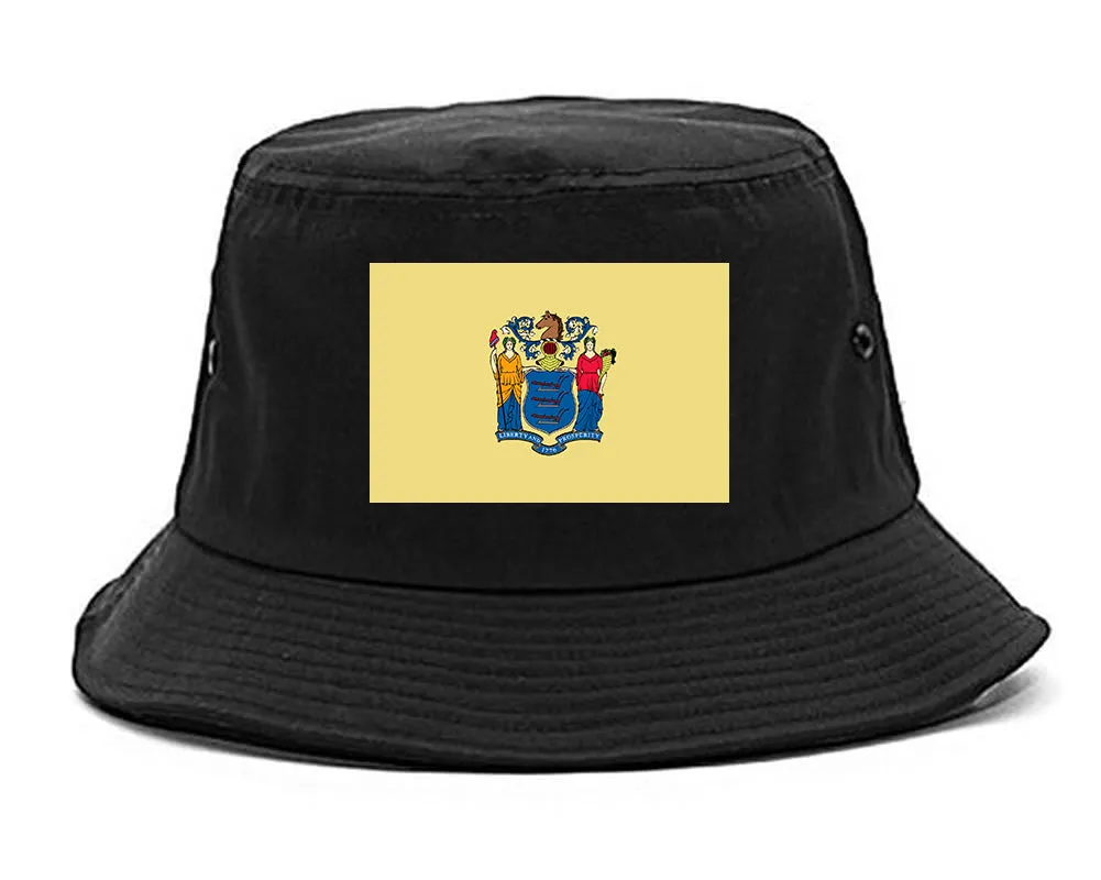 New Jersey State Flag NJ Chest Mens Bucket Hat