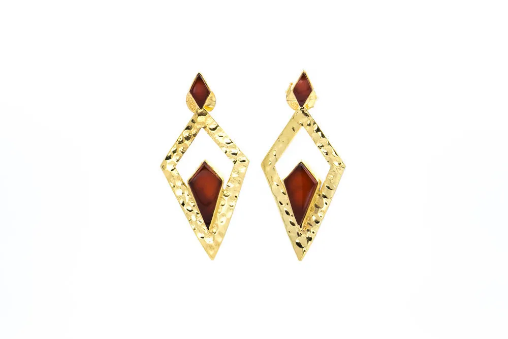 Norma, Red Onyx Gold Vermeil