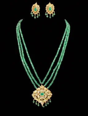 NS212 Meeraj necklace set ( green ) ( READY TO SHIP )