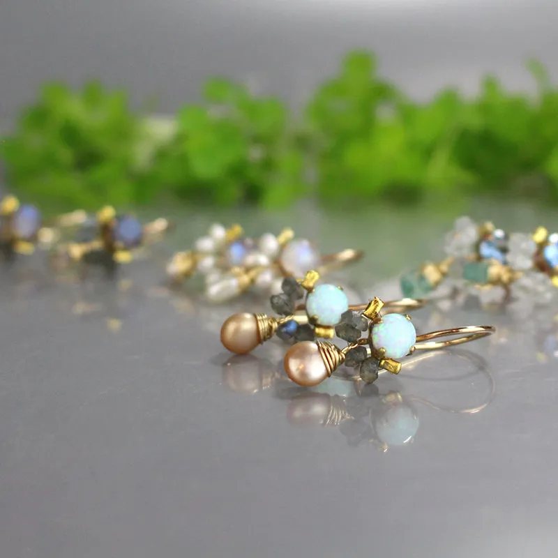 Opal Labradorite Petite Dancer Earrings