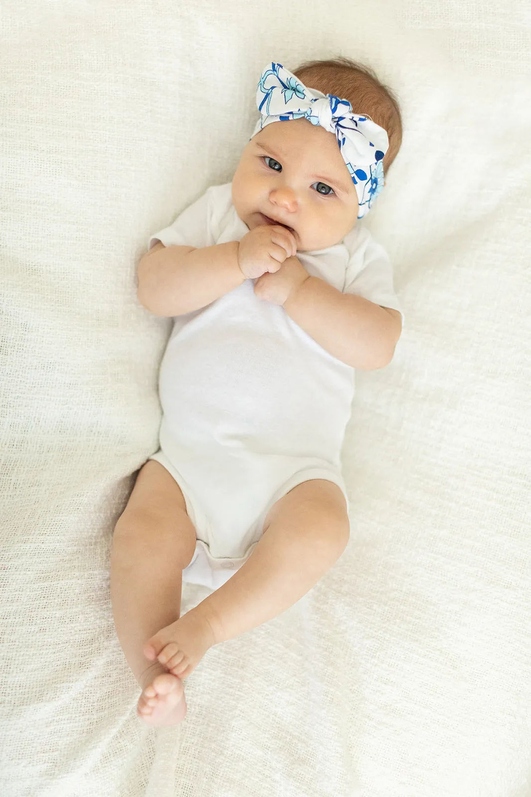 Ophelia Knotted Bow Newborn Headband