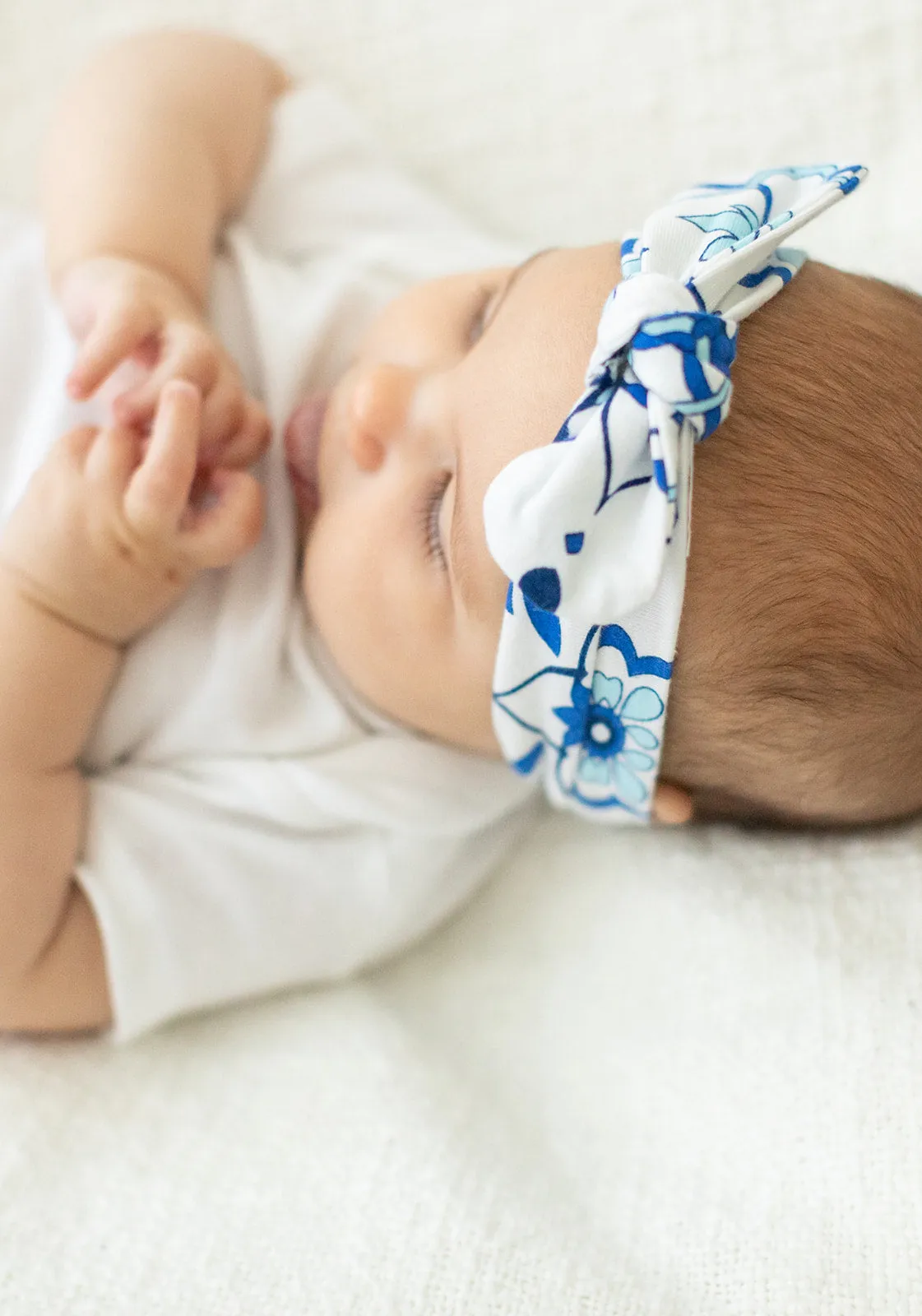 Ophelia Knotted Bow Newborn Headband