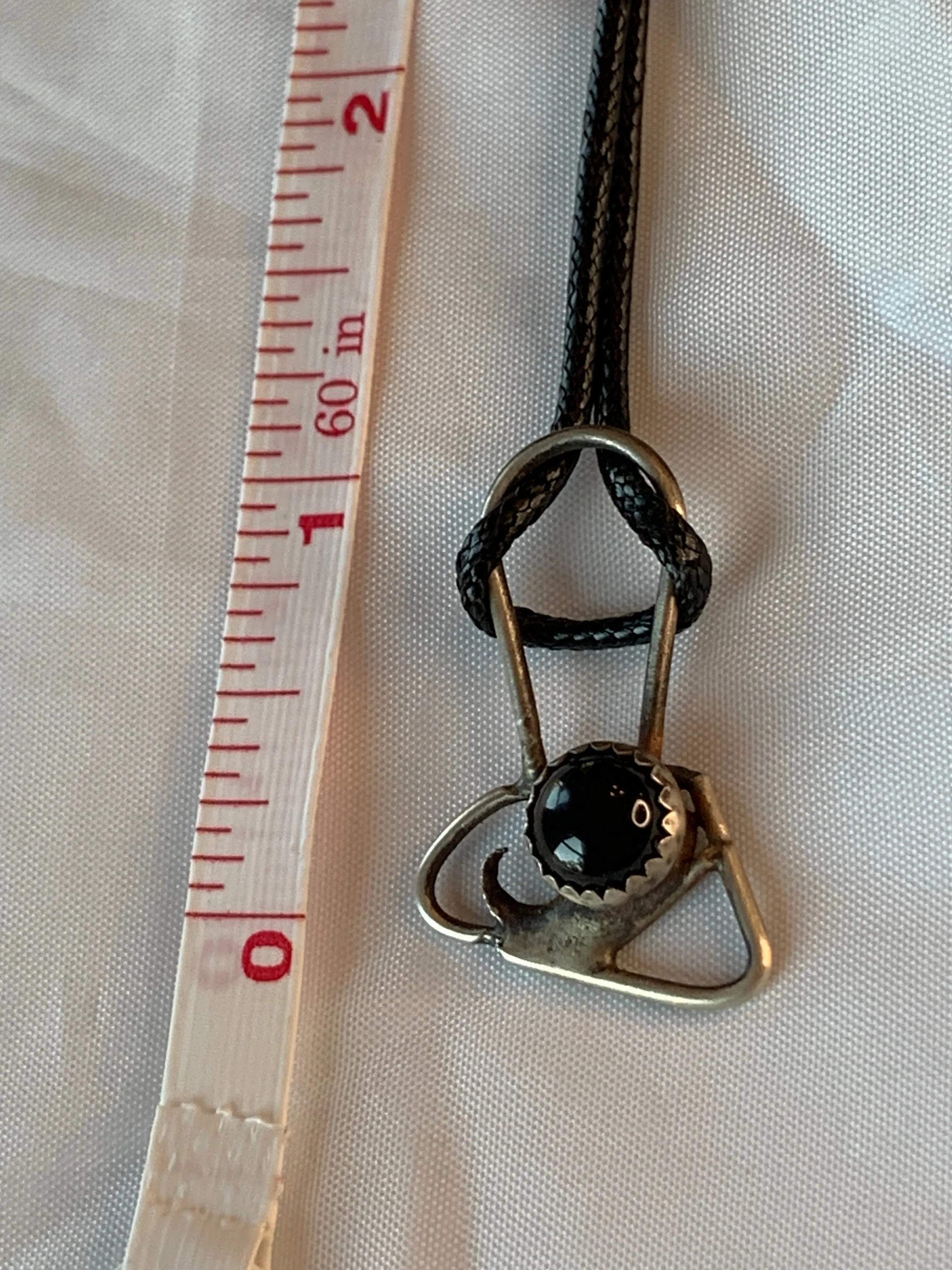 Oxidized Black Onyx Sterling Silver Geometric Pendant Necklace Jewelry Handmade