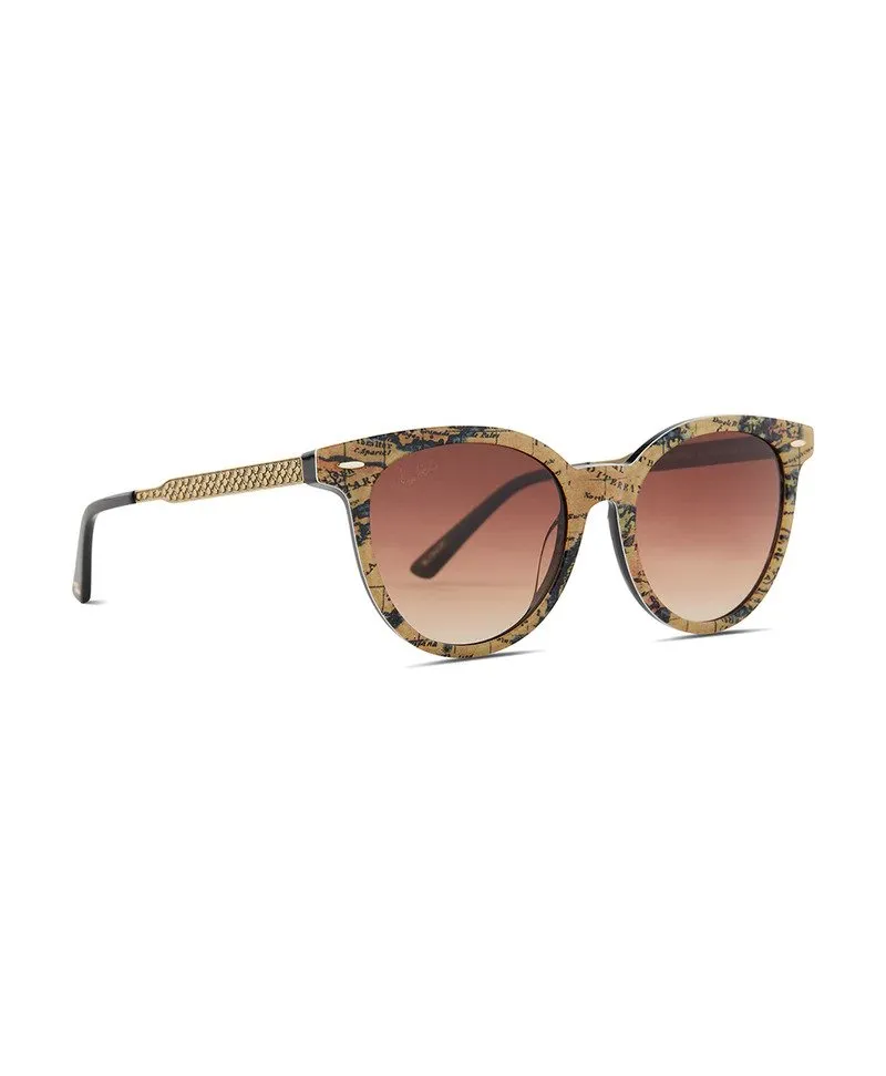 Patricia Nash Womens Blondie European Map Print Non-Polarized Sunglasses