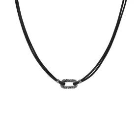 pave charm choker