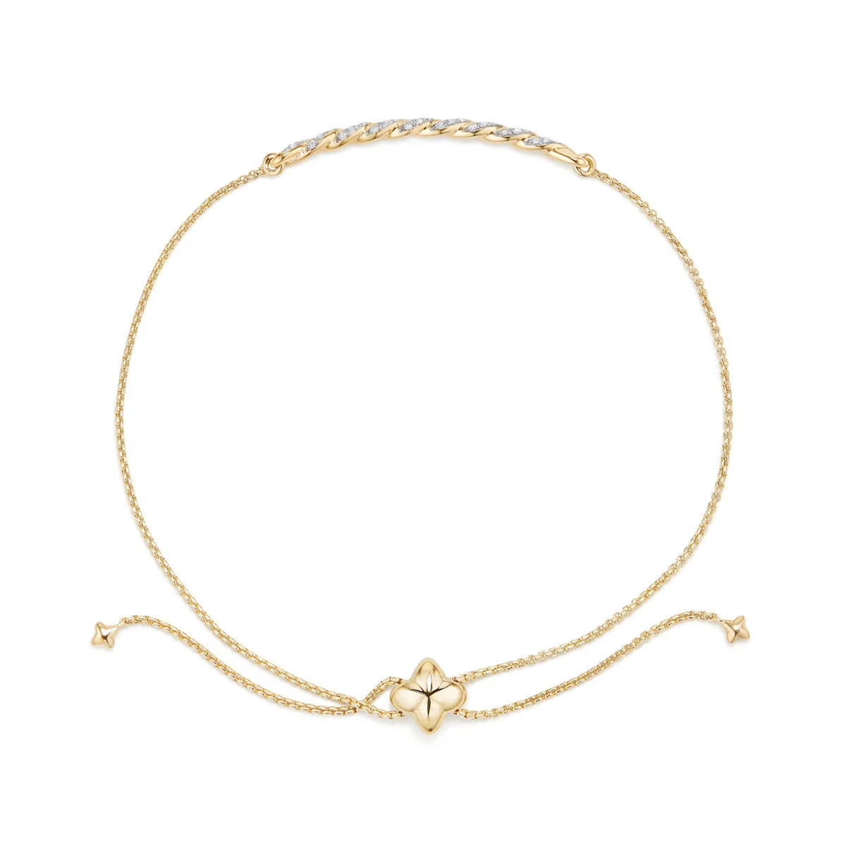 Paveflex Station Bracelet with Diamonds in 18K Gold