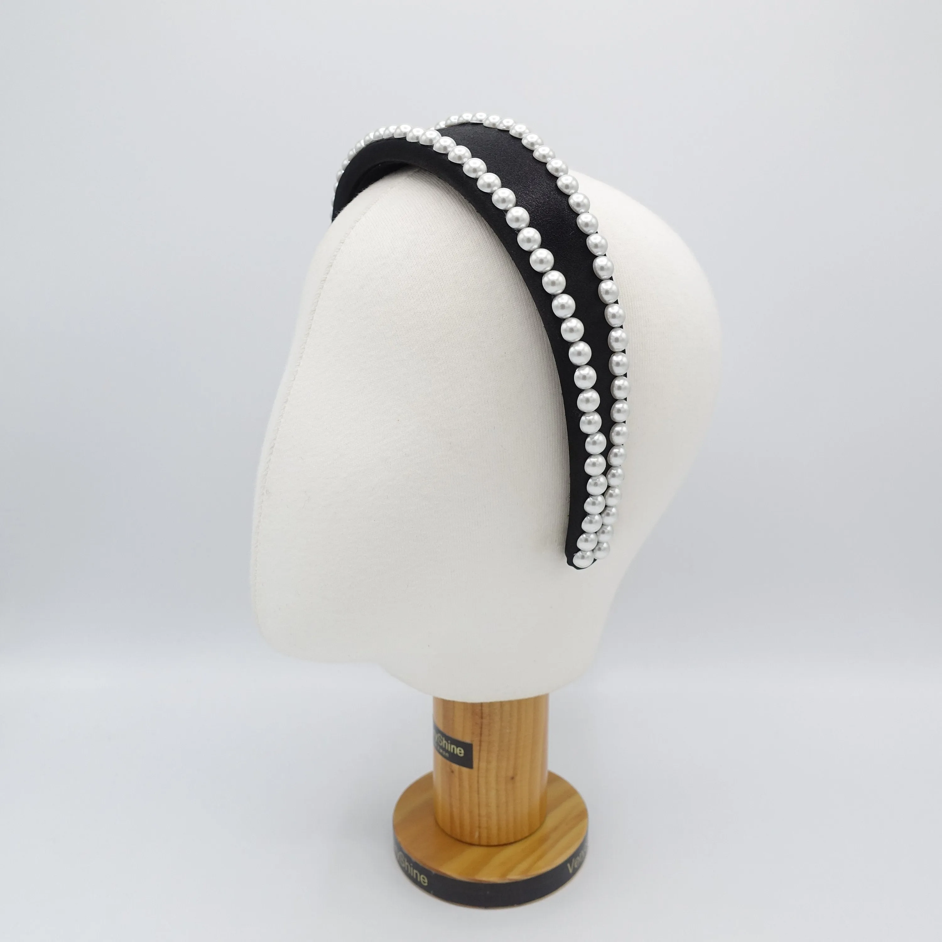 pearl satin padded headband