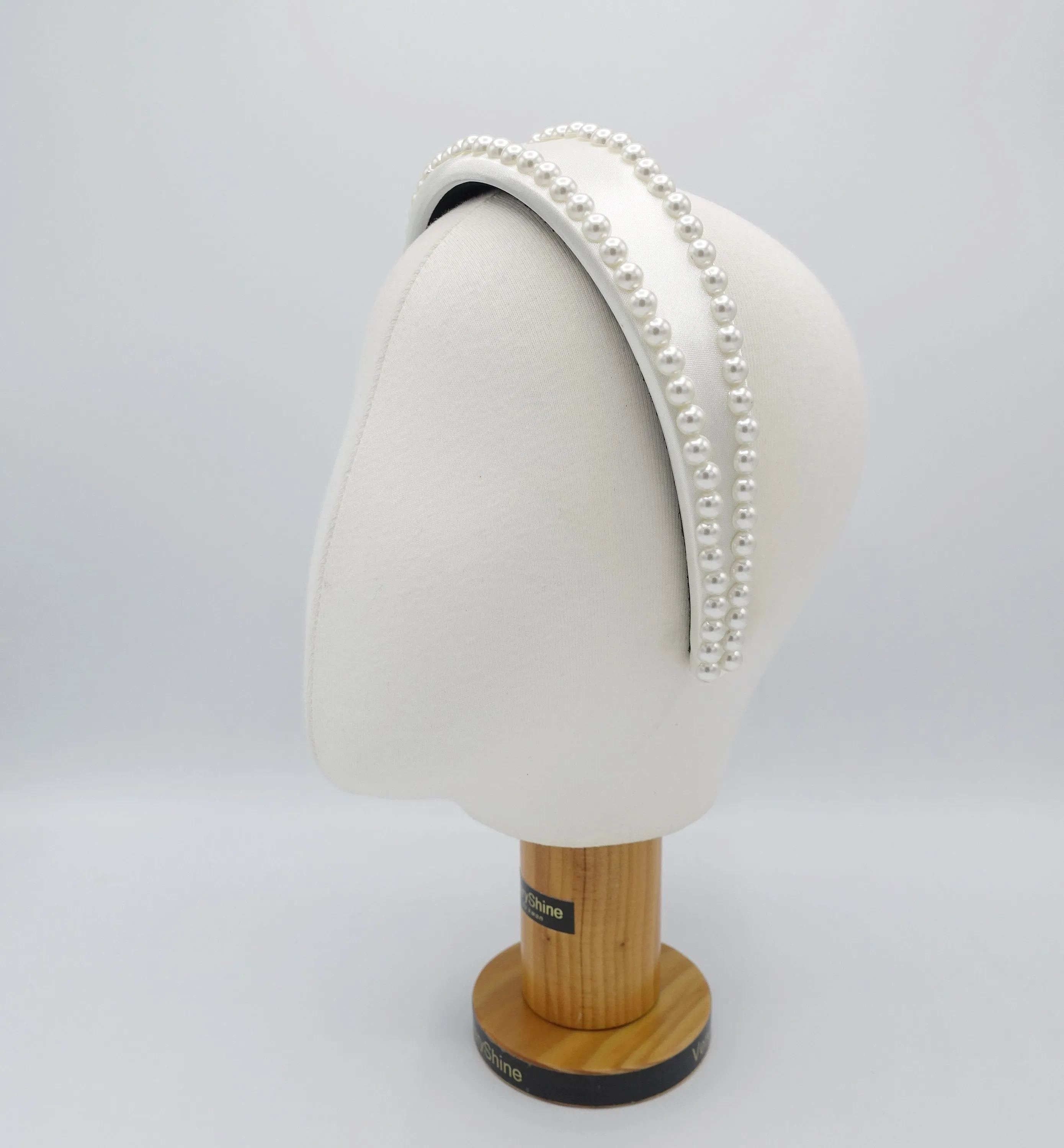 pearl satin padded headband