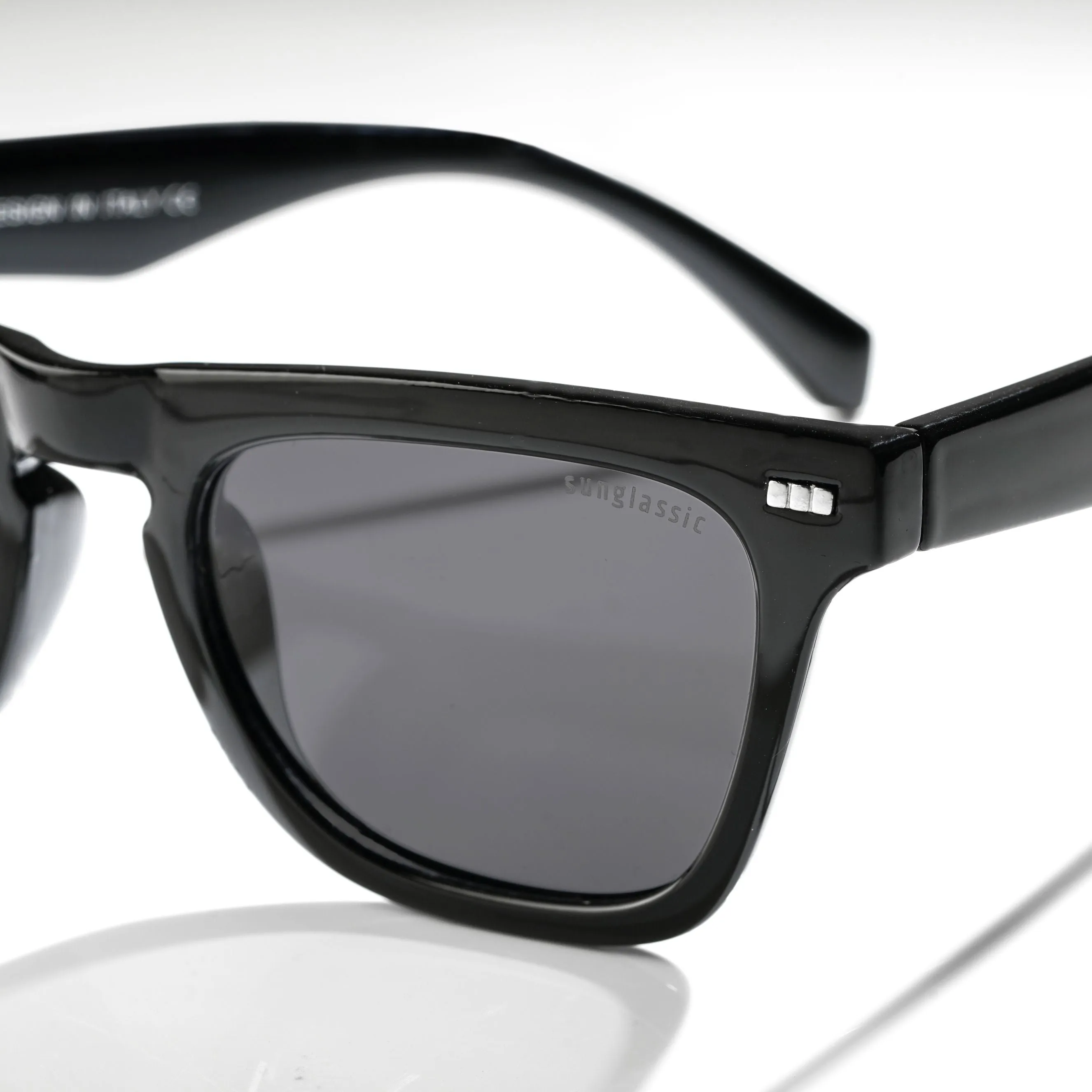 Peter Polarized Black Square Sunglasses